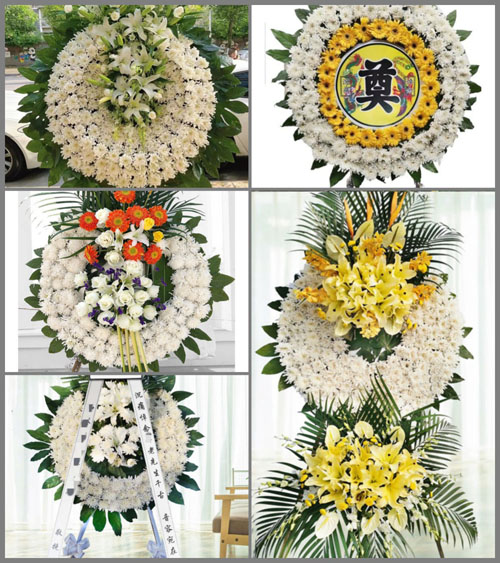 湖北孝感市大悟县刘集镇沙河村花圈速递